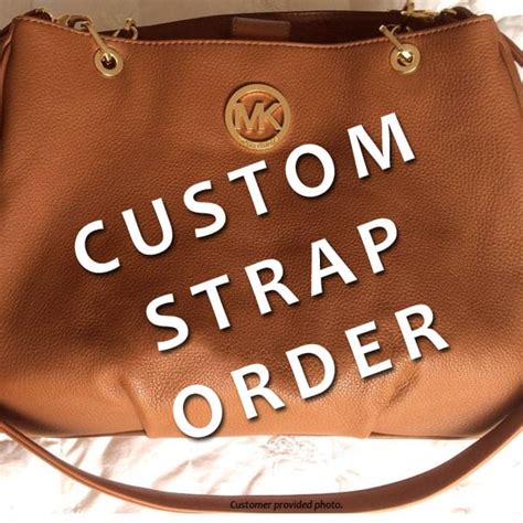 michael kors leather bag handles strap|Michael Kors strap replacement tote.